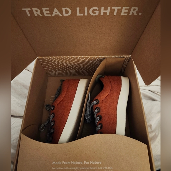 NEW Allbirds Wool Piper Brick Orange Sneakers 8 - Picture 5 of 7